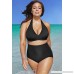 Swimsuits for All Women's Plus Size High Waist Halter Bikini Set Black B07GZ43HHC